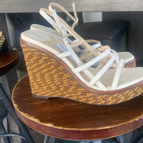 Brand new cream Jimmy Choo wedges - Picture 3 of 4